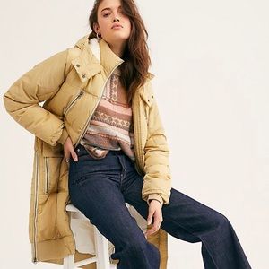 Free people long puffa coat